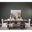 Mercana Elbert Fabric Slip-Cover Brown Wooden Base Dining Chair