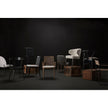 Mercana Trixie Black Wooden Base w/ Dark Taupe Fabric Seat Dining Chair