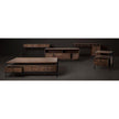 Mercana Glenn Dark Brown Wood w/ Black Iron Frame, 3 Drawer Office Desk