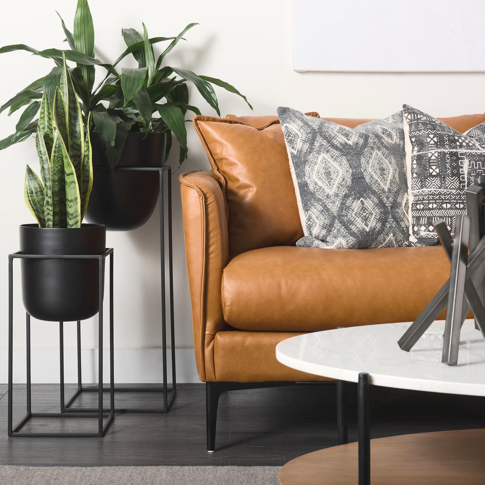 Mercana Lake Como Tan Leather Three Seater Sofa Clearance