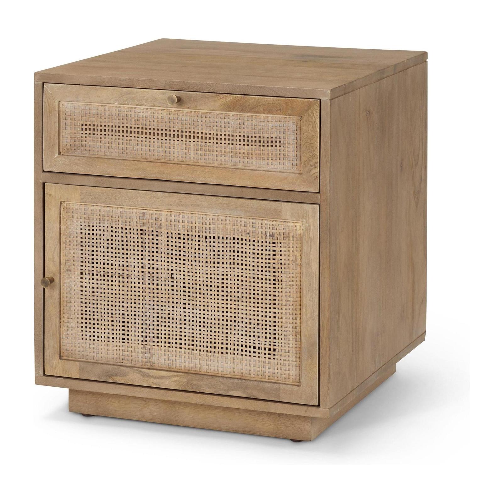 Mercana Grier Wood w/ Cane End Table