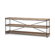 Mercana Trey Brown Wood and Black Iron Console Table