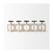 Mercana Cambie Natural Wood W/Black Metal Candle Holders Clearance