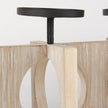 Mercana Cambie Natural Wood W/Black Metal Candle Holders Clearance
