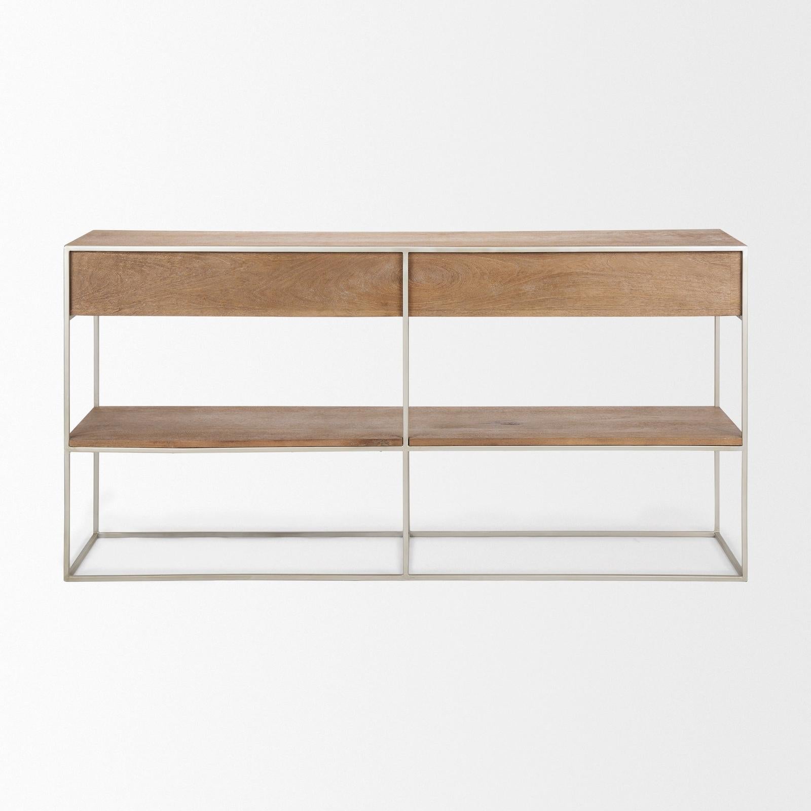 Mercana Morris Metal Frame 2 Drawer Console Table Clearance