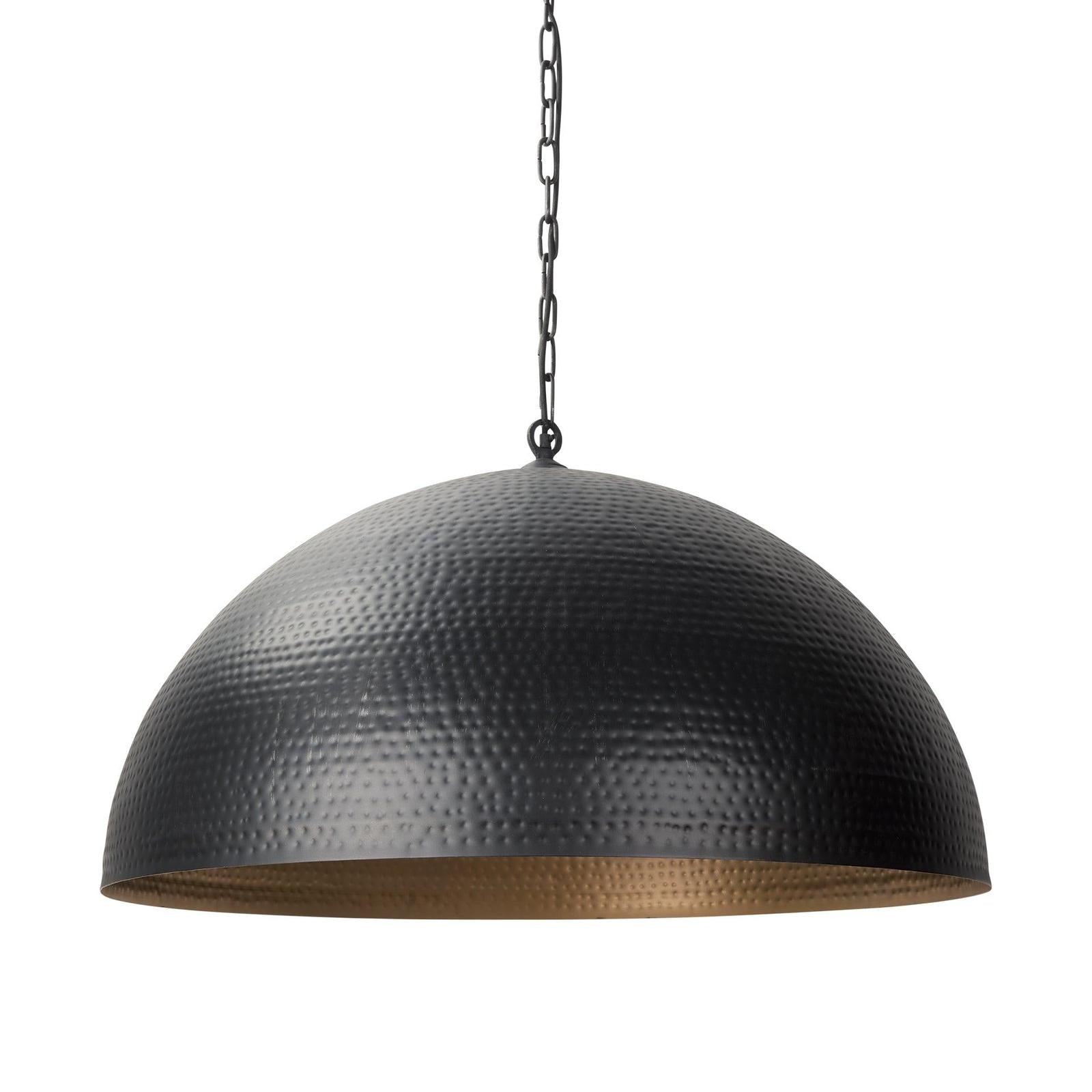 Mercana Karina Round Hammered Metal Dome Pendant Light