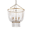 Mercana Rhone Gold Metal and Wood Beaded Chandelier Clearance