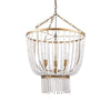 Mercana Rhone Gold Metal and Wood Beaded Chandelier Clearance