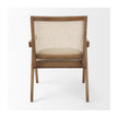 Mercana Donna Wood Cane-Back w/ Beige Upholstered Seat Dining Chair Clearance