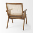 Mercana Donna Wood Cane-Back w/ Beige Upholstered Seat Dining Chair Clearance