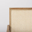 Mercana Donna Wood Cane-Back w/ Beige Upholstered Seat Dining Chair Clearance
