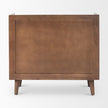 Mercana Lillie Medium Brown Wood 2 Door Tray Top Accent Cabinet