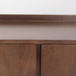 Mercana Lillie Medium Brown Wood 2 Door Tray Top Accent Cabinet