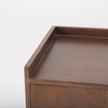 Mercana Lillie Medium Brown Wood 2 Door Tray Top Accent Cabinet