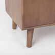 Mercana Lillie Medium Brown Wood 2 Door Tray Top Accent Cabinet