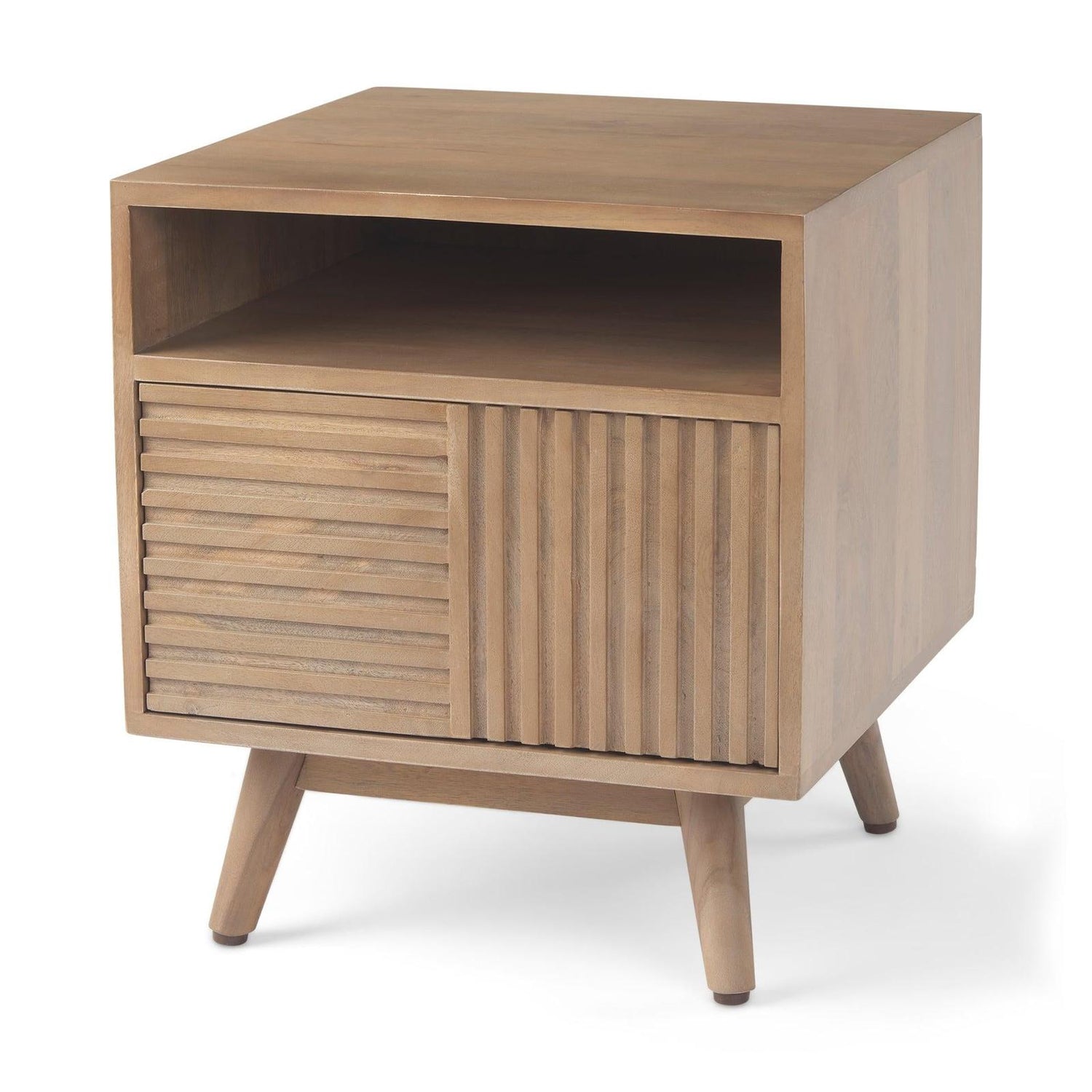 Mercana Sable Light Brown Wood Side Table
