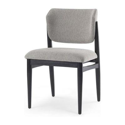 Mercana Cline Gray Fabric W/Black Wood Dining Chair
