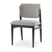 Mercana Cline Gray Fabric W/Black Wood Dining Chair