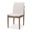 Mercana Cavett Cream Boucle Upholstered Seat W/Light Brown Wood Frame Dining Chair