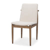 Mercana Cavett Cream Boucle Upholstered Seat W/Light Brown Wood Frame Dining Chair