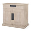 Mercana Braxton Beige Wood W/Black Accents 2 Door Accent Cabinet