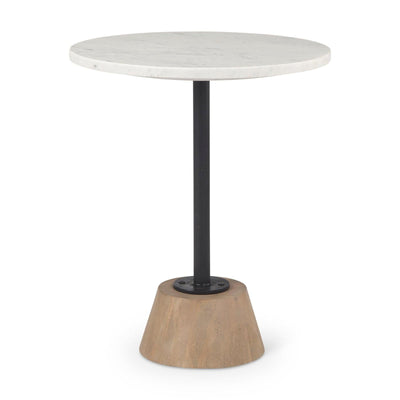 Mercana Maxwell Marble Top Pedestal End/Side Table