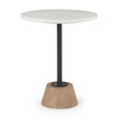 Mercana Maxwell Marble Top Pedestal End/Side Table
