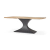 Mercana Maxton Light Brown Wood w/ Dark Gunmetal Iron Metal Dining Table