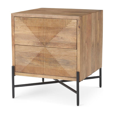 Mercana Cairo Wood 2 Drawer Accent table