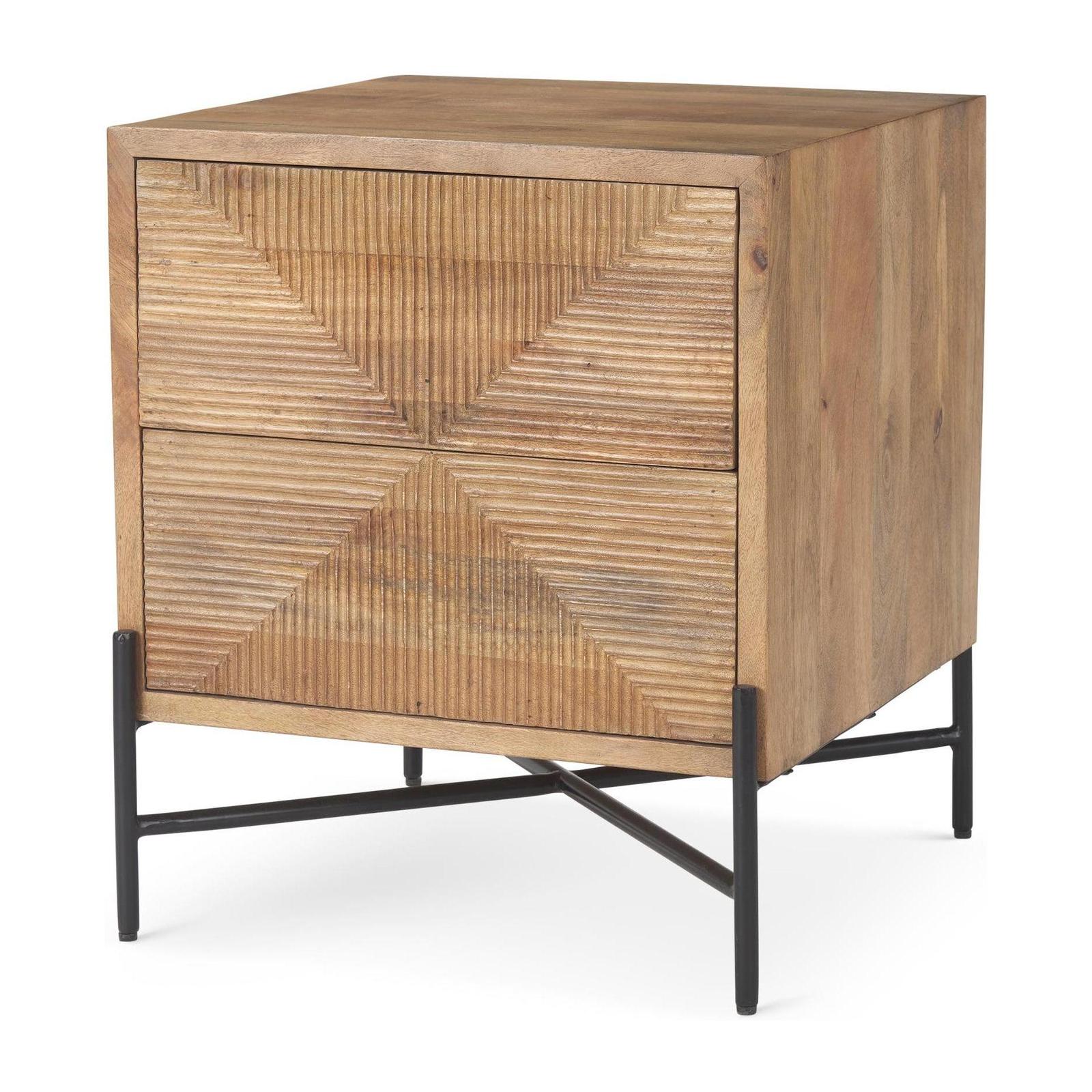 Mercana Cairo Wood 2 Drawer Accent table