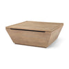 Mercana Wyatt Brown Wood Angular Coffee Table