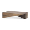 Mercana West Medium Brown Wooden Angled Coffee Table
