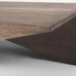 Mercana West Medium Brown Wooden Angled Coffee Table