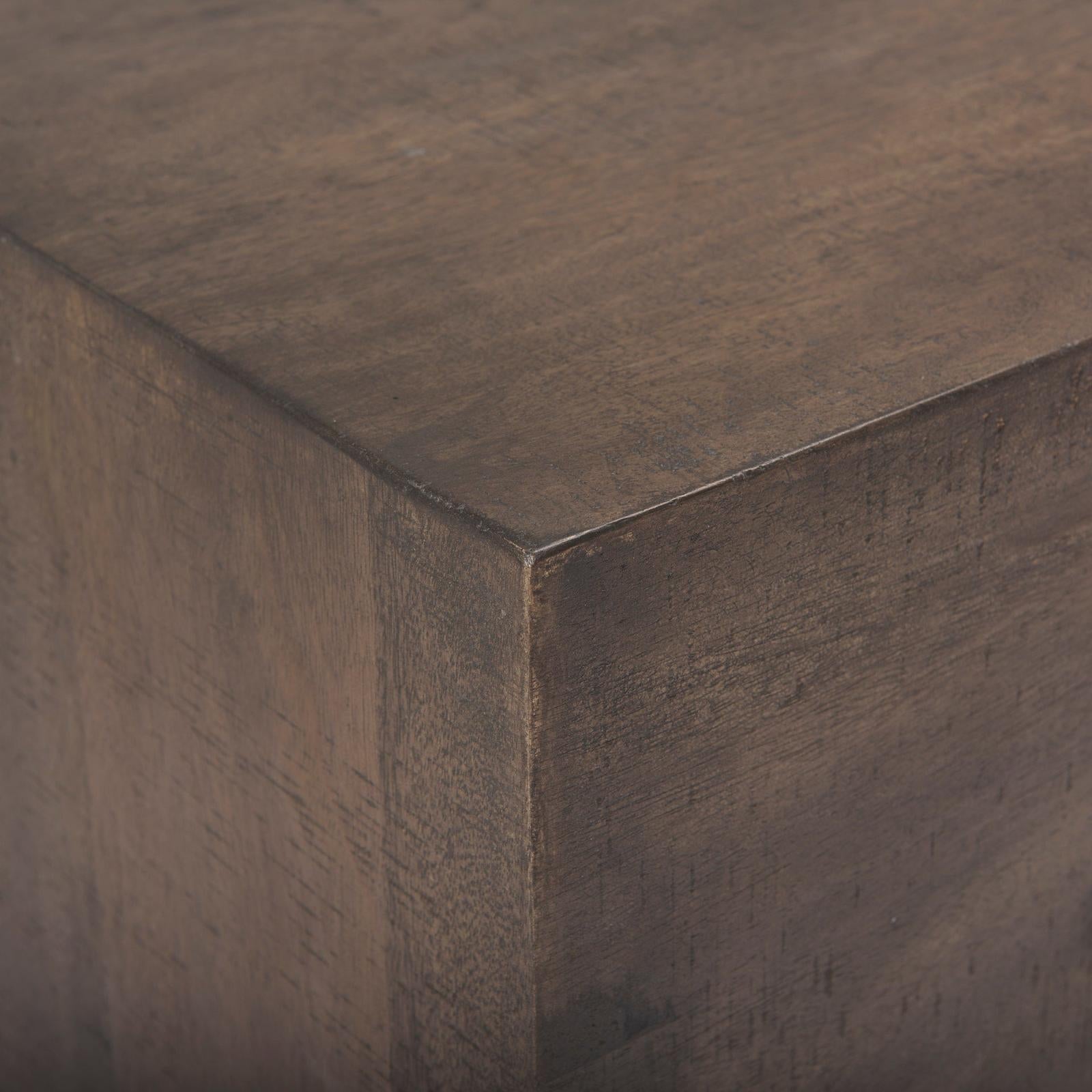 Mercana West Medium Brown Wooden Angled Coffee Table
