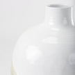 Mercana Amos White and Dark Beige Color Blocked Ceramic Floor Vase