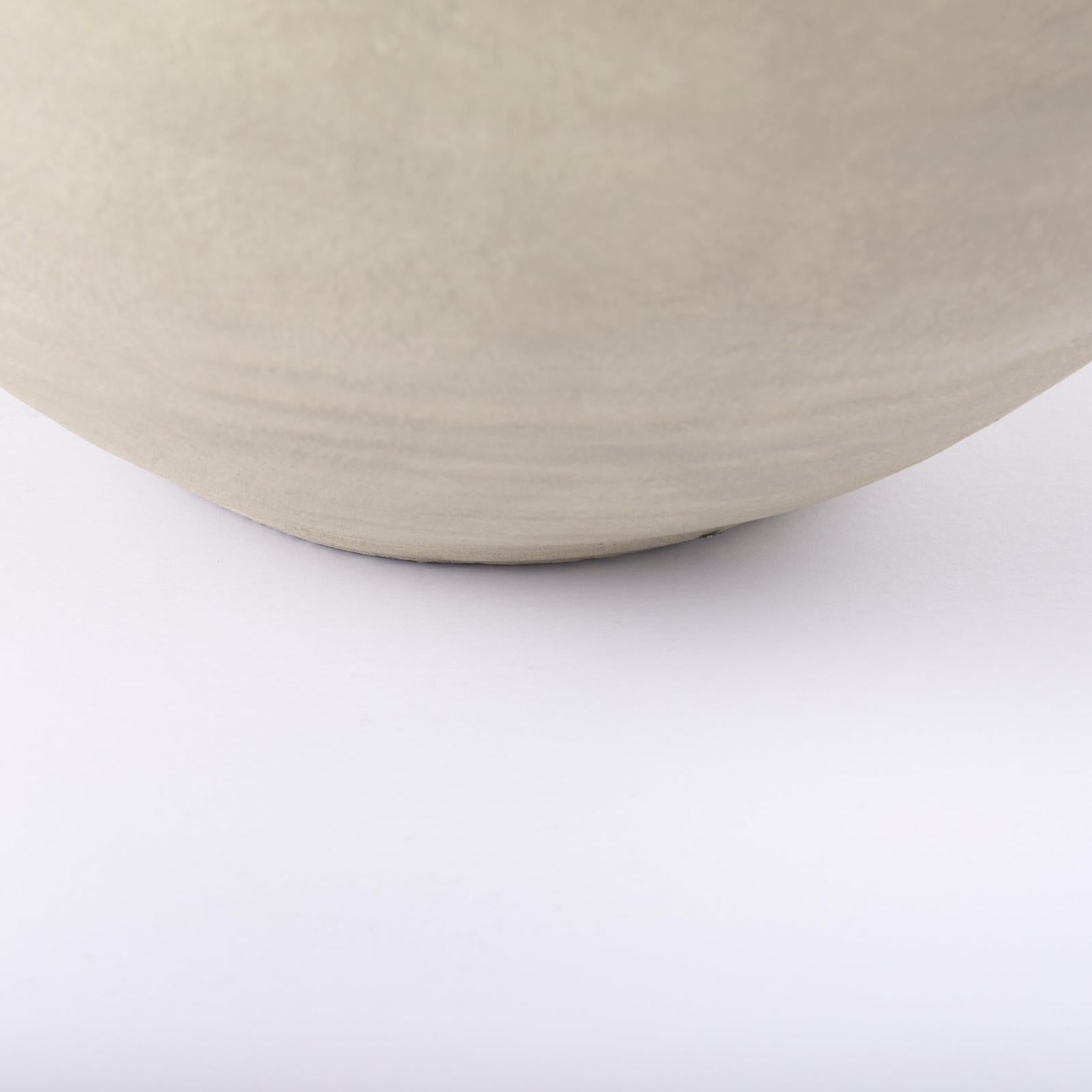 Mercana Amos White and Dark Beige Color Blocked Ceramic Floor Vase
