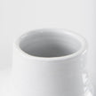 Mercana Amos White and Dark Beige Color Blocked Ceramic Floor Vase