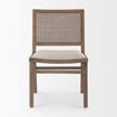 Mercana Wynn Beige Fabric Wood Dining Chair