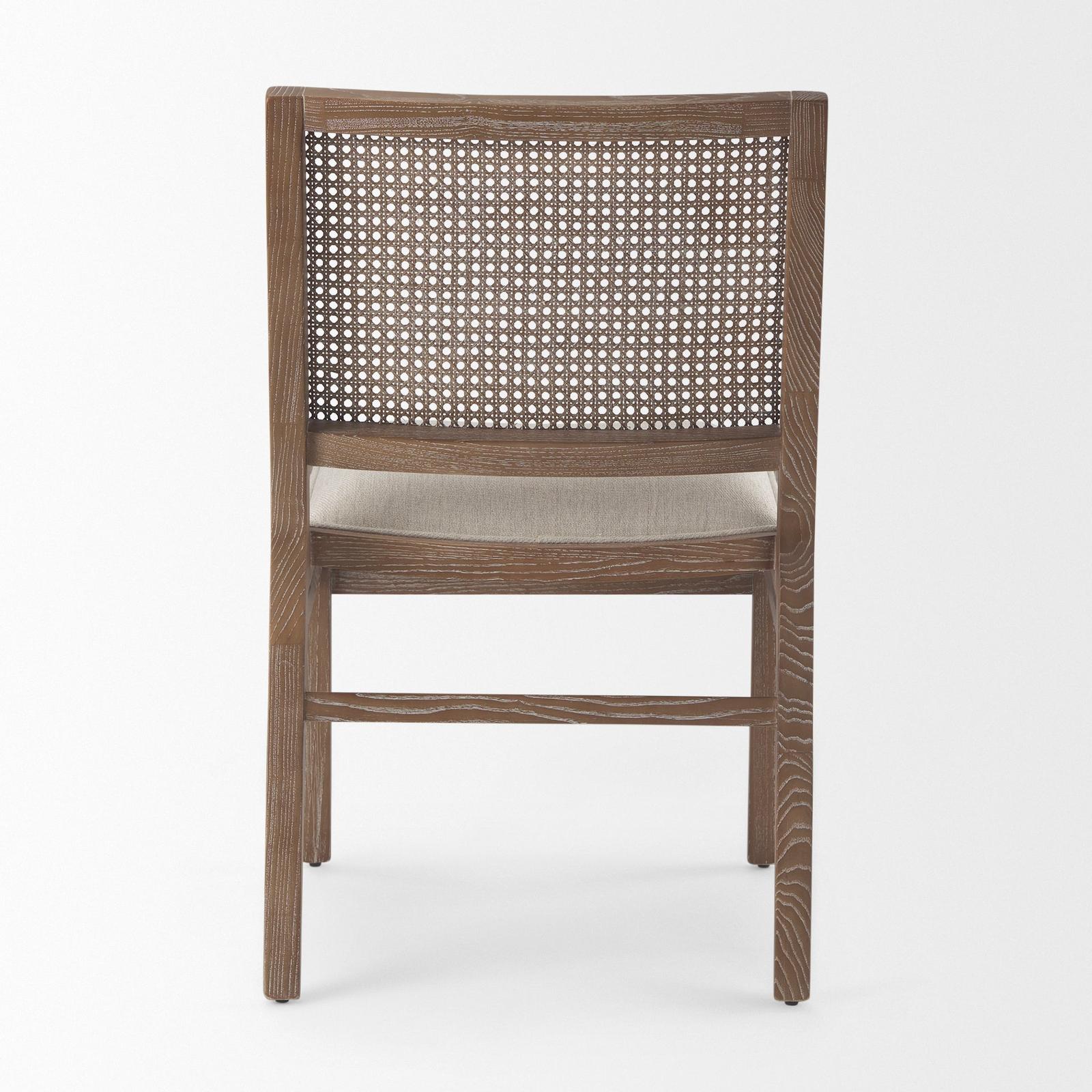 Mercana Wynn Beige Fabric Wood Dining Chair