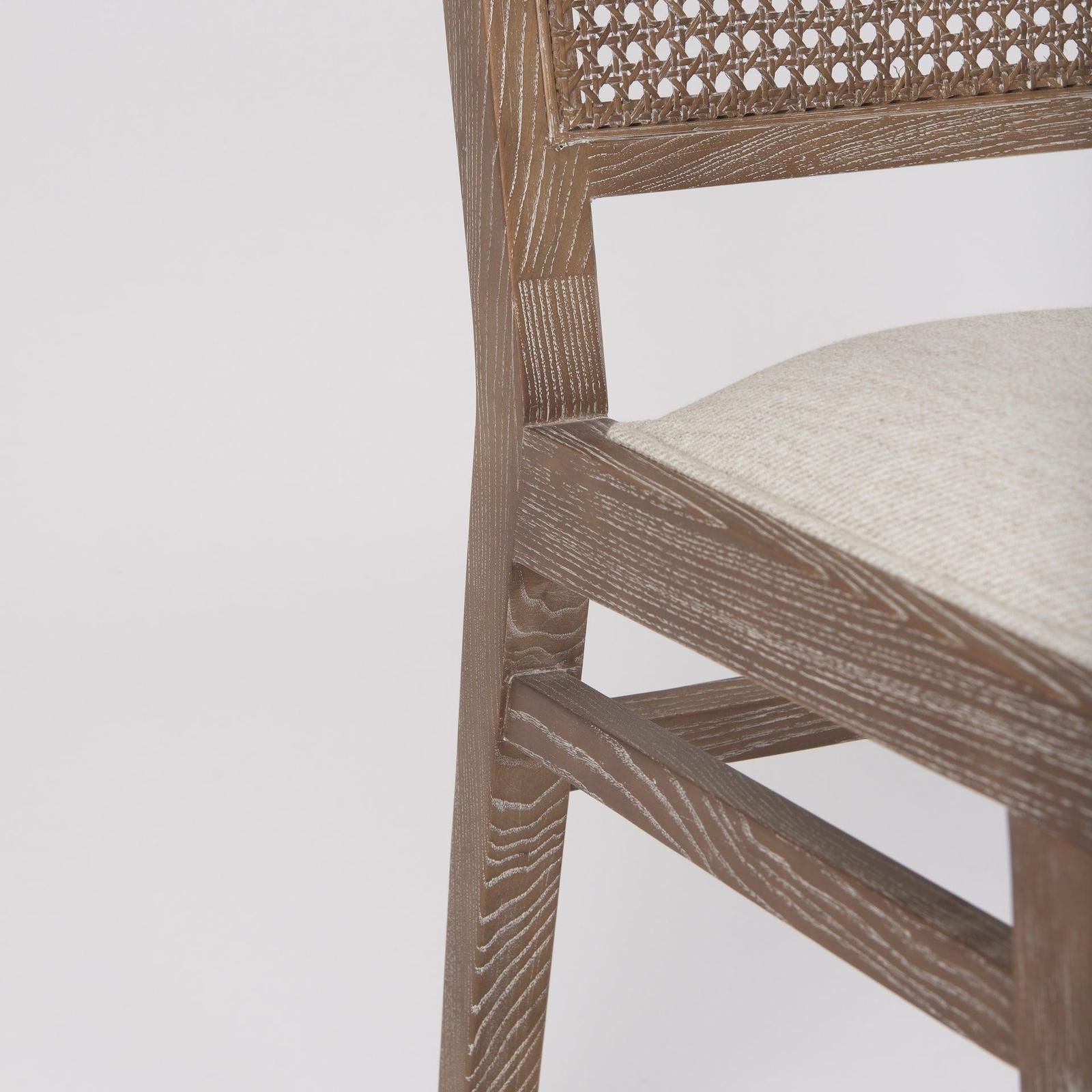 Mercana Wynn Beige Fabric Wood Dining Chair