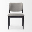 Mercana Cline Gray Fabric W/Black Wood Dining Chair
