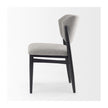 Mercana Cline Gray Fabric W/Black Wood Dining Chair