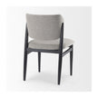 Mercana Cline Gray Fabric W/Black Wood Dining Chair