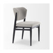 Mercana Cline Gray Fabric W/Black Wood Dining Chair