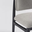 Mercana Cline Gray Fabric W/Black Wood Dining Chair