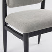 Mercana Cline Gray Fabric W/Black Wood Dining Chair