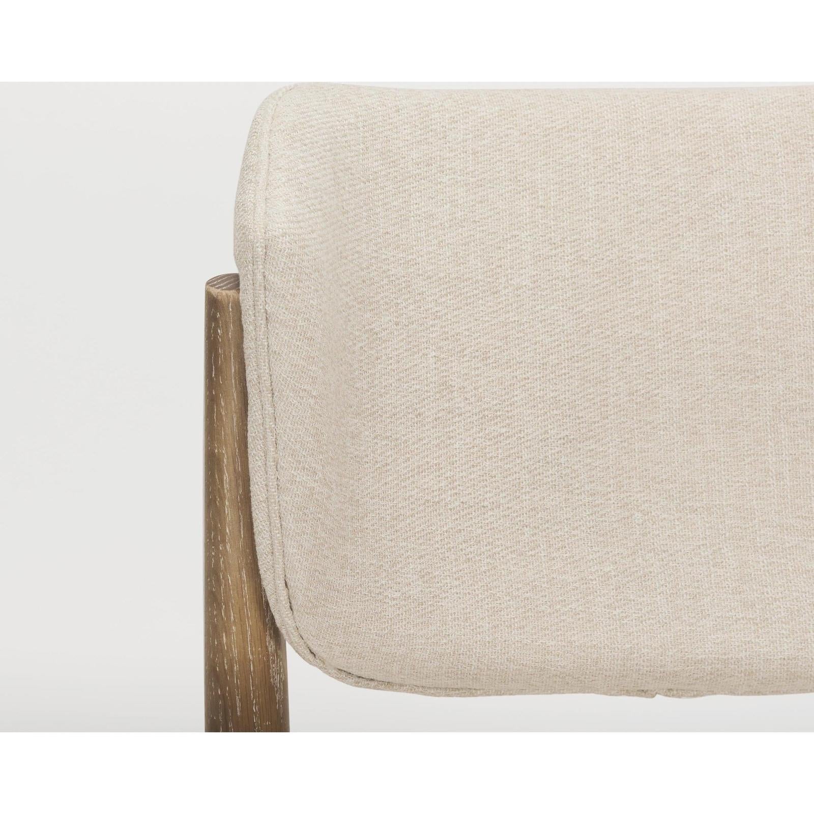 Mercana Cline Upholstered and Light Brown Wood Dining Chair