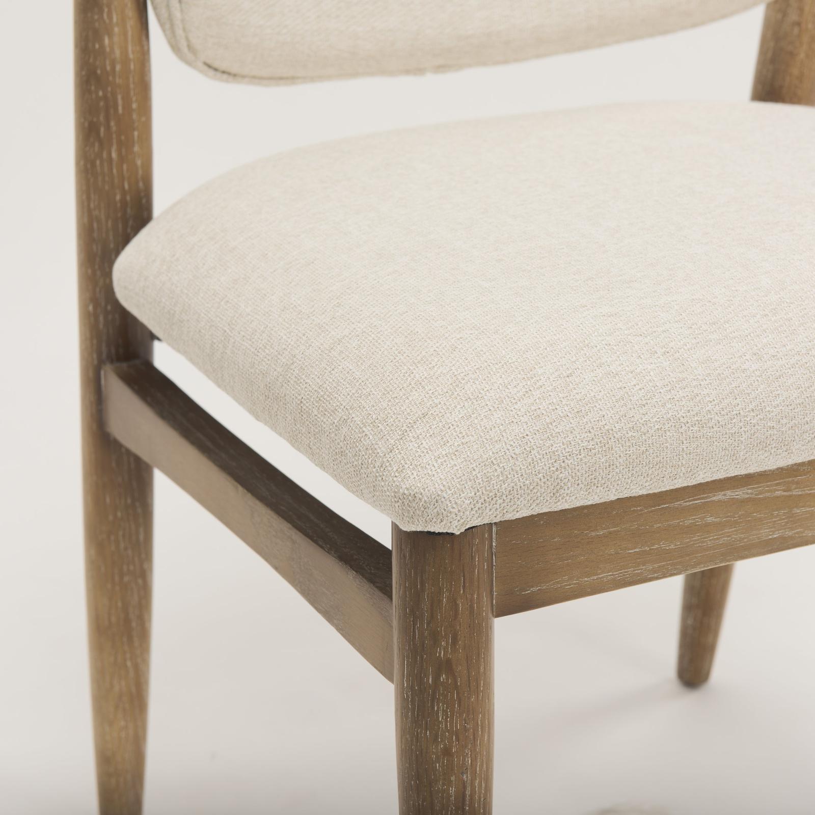 Mercana Cline Upholstered and Light Brown Wood Dining Chair