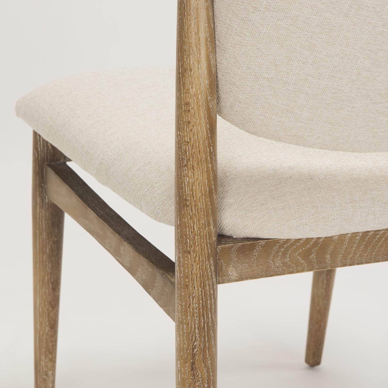 Mercana Cline Upholstered and Light Brown Wood Dining Chair