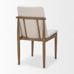 Mercana Cavett Cream Boucle Upholstered Seat W/Light Brown Wood Frame Dining Chair